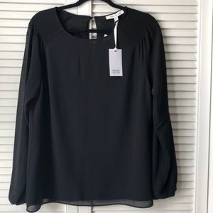 Rose + Olive black blouse